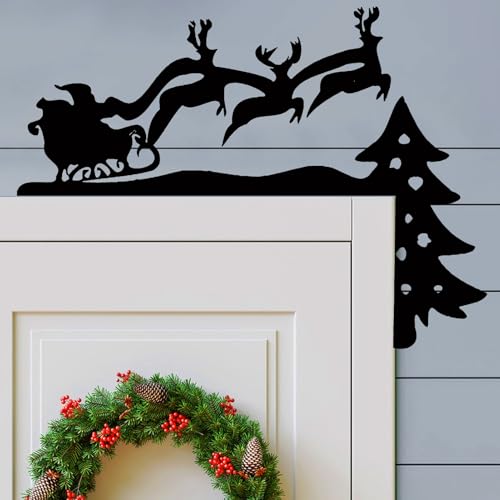 Skeadex Türrahmen Weihnachtsdeko Innen, Holz Türrahmen Deko Weihnachten Lustige Weihnachtsdeko Tür mit Elch Weihnachtsmann,Türrahmen Türdeko Türecke Weihnachten Deko für Wände Türen Fenster (Elch) Skeadex Türrahmen Weihnachtsdeko Innen, Holz Türrahmen Deko Weihnachten Lustige Weihnachtsdeko Tür mit Elch Weihnachtsmann,Türrahmen Türdeko Türecke Weihnachten Deko für Wände Türen Fenster (Elch) von Skeadex