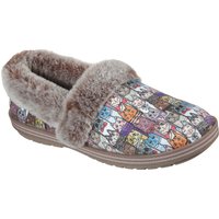 Skechers Pantoffel "TOO COZY CHIC CAT" Hausschuh mit witzigem Katzenprint von Skechers