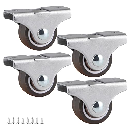 Skelang 25mm Möbelrolle, kleine Gummirollen, Mini-Rollen, Tragkraft 15kg pro Rolle, 4er-Set von Skelang
