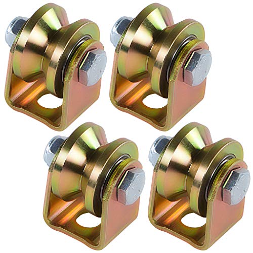 Skelang 4 Stk. Räder für Schiebetor 33mm, Stahlräder mit V-Nut, V-Nut-Rad für Schiebetor, Fabriktür, Gassentür, Tragfähigkeit 125kg pro Rolle von Skelang