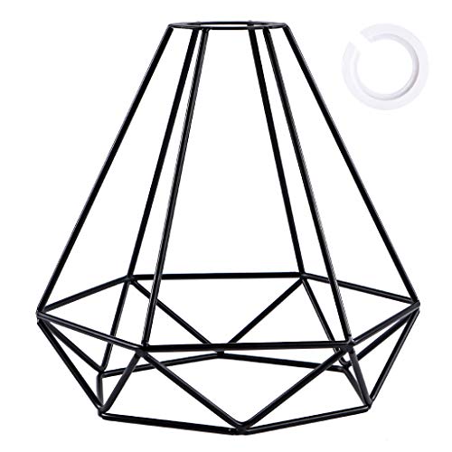 Skelang Metall Lampenschirm Schwarz Vintage für Küche, Esszimmer, Schlafzimmer, Flur (Schwarz) von Skelang
