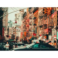 Nyc Chinatown Poster, New York City Druck, Stadtbild Wandkunst, Druck von SkeliPrints