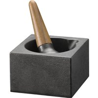 Skeppshult Mörser Cubic 12x12 cm mit Stößel - Gusseisen mit Walnussholzgriff von Skeppshult