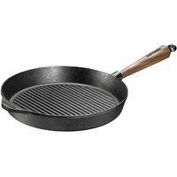 Skeppshult Walnuss Grillpfanne 25 cm - Gusseisen mit Walnussholzgriff von Skeppshult