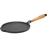 Skeppshult Traditional Pfannkuchenpfanne 23 cm - Gusseisen mit Eichenholzgriff von Skeppshult