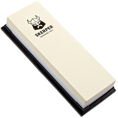 Skerper Basic SH002 Kombi-Wassersetein Körnung 1000/3000, zum Schärfen eines Küchen- oder Taschenmessers von Skerper