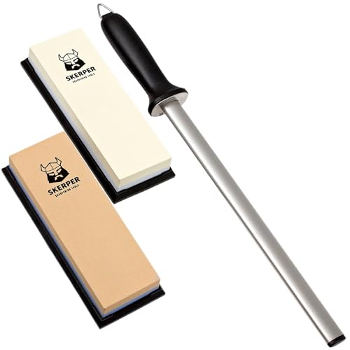 Skerper Basic Schleifpaket SH006 Körnung 180/600/1000/3000 mit Diamantenschleifstab, Alles um mit dem Schleifen zu Beginnen von Skerper