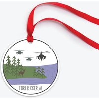 Fort Rucker Army Base Ornament, Sammlerstück Armee Weihnachtsverzierung von SketchandSentiment