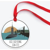 Uss Cheyenne Ornament, Ssn-773 Marine-U-Boot-Verzierung, U-Boot-Geschwader Navy Weihnachtsverzierung Uss Cheyenne Ornament, Ssn-773 Marine-U-Boot-Verzierung, U-Boot-Geschwader Navy Weihnachtsverzierung von SketchandSentiment