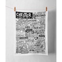 Chester Geschirrtuch | Cheshire Geschenke Neues Zuhause Geschenk Küchenutensilien Für Hobbyköche Uk Reisegeschenke von SketchbookDesignUK