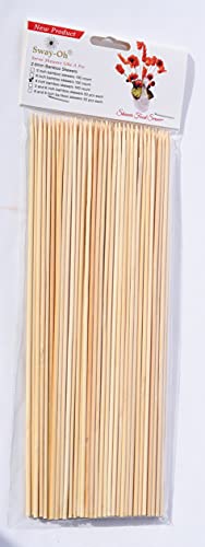 Sway-Oh Bambusspieße, 22,9 cm, 100 Stück – Ø = 2 mm Natürlicher Bambus Robuste, langlebige Bambusspieße zur Präsentation von Obst, Gemüse, Fleisch, Käse, Desserts und anderen Vorspeisen von Skewer Food Server