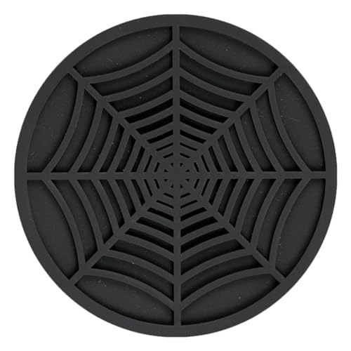 Silikon-Spinnennetz-Untersetzer für Getränke, einzigartiges Design, Spinnen-Untersetzer, 10,2 cm, schwarz, langlebig, 6 Stück Silikon-Spinnennetz-Untersetzer für Getränke, einzigartiges Design, Spinnen-Untersetzer, 10,2 cm, schwarz, langlebig, 6 Stück von Skiitches
