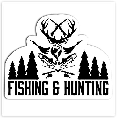 SkinoEu® 1 x Vinyl Aufkleber Autoaufkleber Jäger Fishing Hunting Hobby Jagd Angeln Sticker Auto Moto Motorrad Fahrrad Fenster Tür Tuning B 116 von SkinoEu