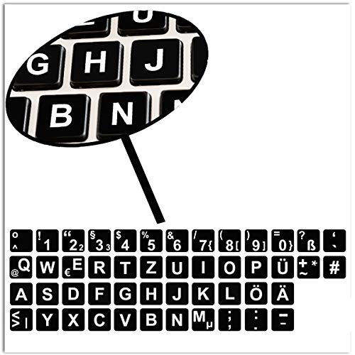 SkinoEu 1 x Deutsche DE Tastaturaufkleber Tastatur Aufkleber Keyboard Stickers für PC Laptop Notebook Computer Schwarz B 263 SkinoEu 1 x Deutsche DE Tastaturaufkleber Tastatur Aufkleber Keyboard Stickers für PC Laptop Notebook Computer Schwarz B 263 von SkinoEu