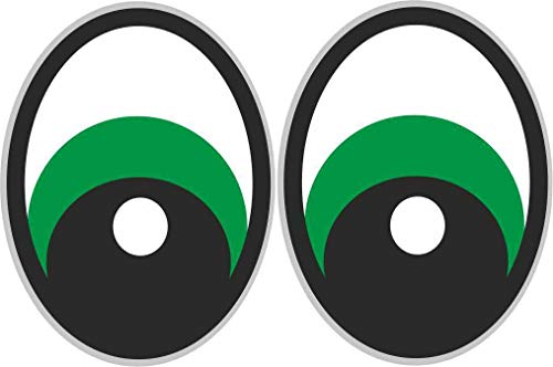2X Augen Aufkleber für Saugroboter, Mähroboter Wischroboter Thermomix Sticker Set Roboter (grün) von Skins4u