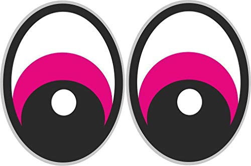 2X Augen Aufkleber für Saugroboter, Mähroboter Wischroboter Thermomix Sticker Set Roboter (pink) von Skins4u