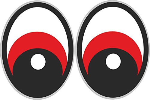 2X Augen Aufkleber für Saugroboter, Mähroboter Wischroboter Thermomix Sticker Set Roboter (rot) von Skins4u