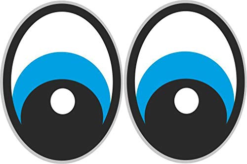 2x Augen Aufkleber für Saugroboter, Mähroboter Wischroboter Thermomix Sticker Set Roboter (blau) von Skins4u