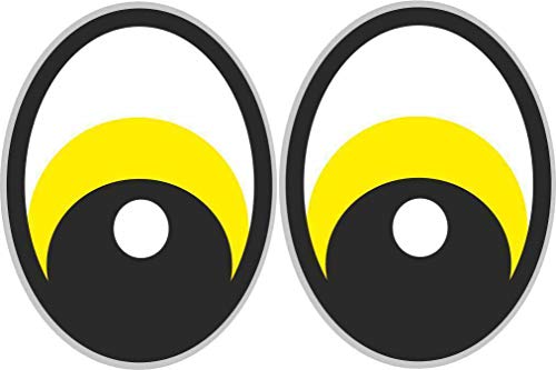 2x Augen Aufkleber für Saugroboter, Mähroboter Wischroboter Thermomix Sticker Set Roboter (gelb) von Skins4u