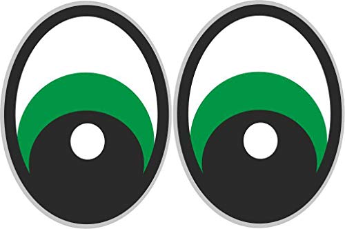 2x Augen Aufkleber für Saugroboter, Mähroboter Wischroboter Thermomix Sticker Set Roboter (grün) von Skins4u