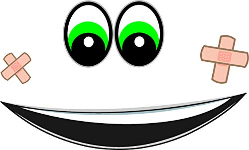 Augen Aufkleber für Saugroboter, Mähroboter Wischroboter Thermomix Sticker Set Roboter (Mund, Pflaster Augen Grün) von Skins4u