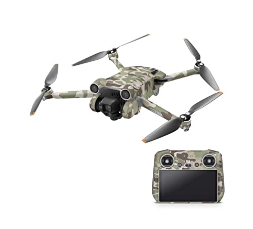 Skins4u Drohnen Aufkleber Set kompatibel mit DJI Mini 4 Pro, 4K Vinyl Skin mit Matter Oberfläche, 3 Akku Skins, Rapid Air Technologie (FC Camo, DJI Mini 4 Pro) von Skins4u