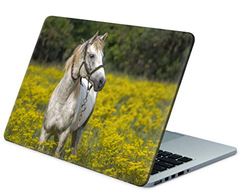 Skins4u Folie Sticker Skin Vinyl Aufkleber mit farbenfrohen Motiven für bis 10 Zoll 25.4x20.3cm Laptop Skin Decal Cover Pferd von Skins4u