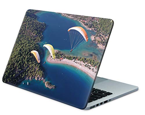 Skins4u Folie Sticker Skin Vinyl Aufkleber mit farbenfrohen Motiven für bis 13 Zoll 30.5x25.4cm Laptop Skin Decal Cover Paragliding von Skins4u