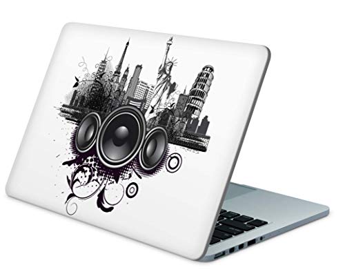 Skins4u Folie Sticker Skin Vinyl Aufkleber mit farbenfrohen Motiven für bis 13 Zoll 30.5x25.4cm Laptop Skin Decal Cover World-Buildings von Skins4u