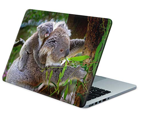 Skins4u Folie Sticker Skin Vinyl Aufkleber mit farbenfrohen Motiven für bis 15.6 Zoll 38.1x26.7cm Laptop Skin Decal Cover Koala von Skins4u