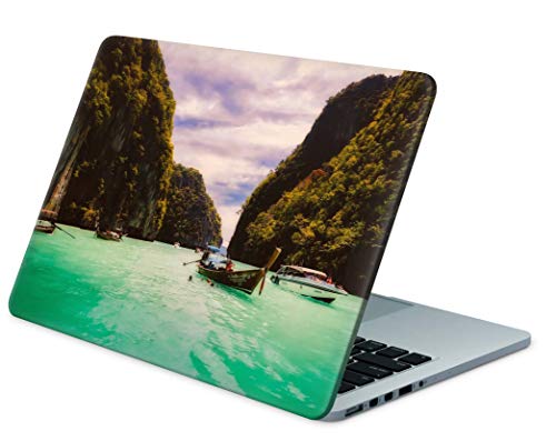 Skins4u Folie Sticker Skin Vinyl Aufkleber mit farbenfrohen Motiven für bis 15.6 Zoll 38.1x26.7cm Laptop Skin Decal Cover Thailand von Skins4u