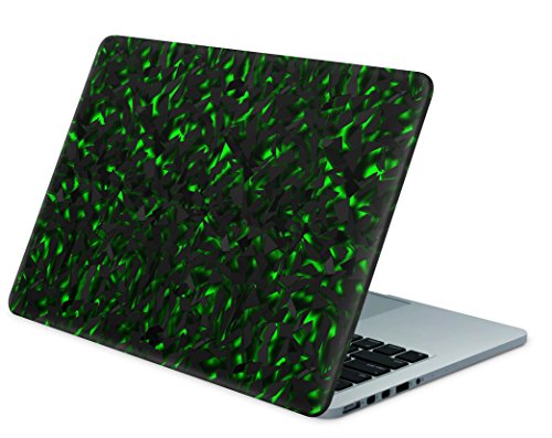 Skins4u Laptop Aufkleber Universal Skin Netbook Sticker für bis zu 10,1" Netbooks 25,4 x 20,3cm - Shattered Black Green von Skins4u