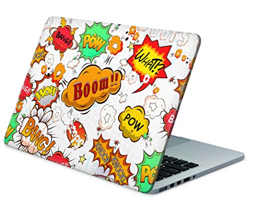 Skins4u Laptop Aufkleber Universal Skin Netbook Sticker für bis zu 13,1" Netbooks 30,5x25,4cm - Comics Weiss von Skins4u