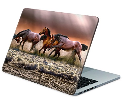 Skins4u Laptop Aufkleber Universal Skin Netbook Sticker für bis zu 13,1" Netbooks 30,5x25,4cm - Wildpferde von Skins4u