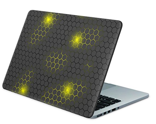 Skins4u Laptop Aufkleber Universal Skin Netbook Sticker für bis zu 15,6" Displays in 38,1x26,7cm - Exo Small gelb von Skins4u