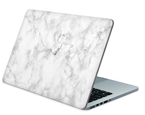 Skins4u Laptop Aufkleber Universal Skin Netbook Sticker für bis zu 15,6" Displays in 38,1x26,7cm - Marmor Weiss von Skins4u