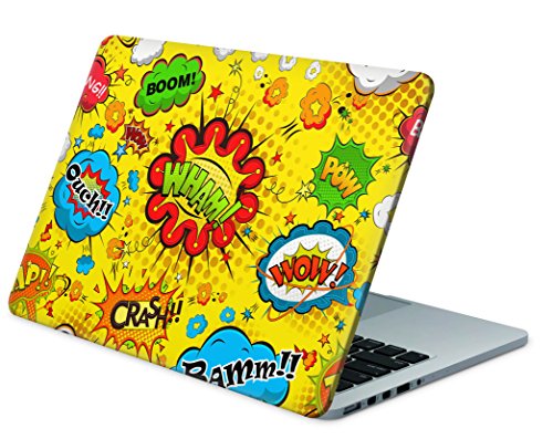Skins4u Laptop Aufkleber Universal Skin Netbook Sticker für bis zu 17,3" Displays in 41,5x33cm - Comics Gelb von Skins4u