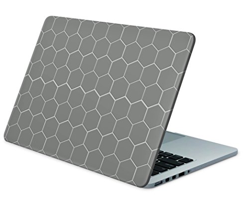Skins4u Laptop Aufkleber Universal Skin Netbook Sticker für bis zu 17,3" Displays in 41,5x33cm - Exo Grau von Skins4u