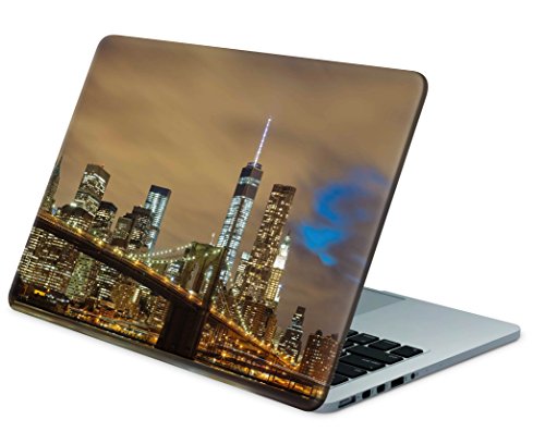 Skins4u Laptop Aufkleber Universal Skin Netbook Sticker von 10 bis 17,3" individuell auf Ihr Maß geschnitten - New York Bridge von Skins4u