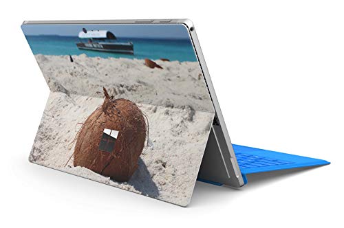 Skins4u Slim Premium Skin Klebeschutzfolie Tablet Schutzfolie Cover für Microsoft Surface Pro 4 5 6 Skins Aufkleber Kokusnuss von Skins4u
