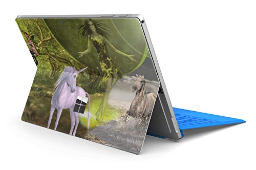 Skins4u Slim Premium Skin Klebeschutzfolie Tablet Schutzfolie Cover für Microsoft Surface Pro 4 5 6 Skins Aufkleber Märchenwald von Skins4u