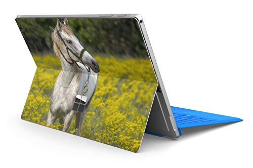 Skins4u Slim Premium Skin Klebeschutzfolie Tablet Schutzfolie Cover für Microsoft Surface Pro 4 5 6 Skins Aufkleber Pferd von Skins4u