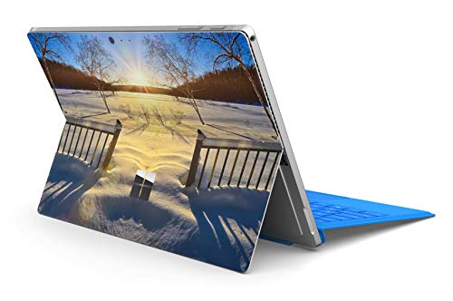 Skins4u Slim Premium Skin Klebeschutzfolie Tablet Schutzfolie Cover für Microsoft Surface Pro 4 5 6 Skins Aufkleber Winter Sunset von Skins4u