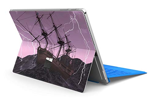 Skins4u Slim Premium Skin Klebeschutzfolie Tablet Schutzfolie Cover für Microsoft Surface Pro 7 Skins Aufkleber Ghostship von Skins4u