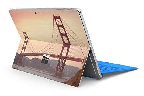 Skins4u Slim Premium Skin Klebeschutzfolie Tablet Schutzfolie Cover für Microsoft Surface Pro 7 Skins Aufkleber Golden Gate von Skins4u
