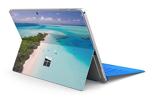 Skins4u Slim Premium Skin Klebeschutzfolie Tablet Schutzfolie Cover für Microsoft Surface Pro 7 Skins Aufkleber Pazifik von Skins4u