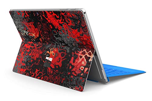 Skins4u Slim Premium Skin Klebeschutzfolie Tablet Schutzfolie Cover für Microsoft Surface Pro 7 Skins Aufkleber Red Plasma von Skins4u