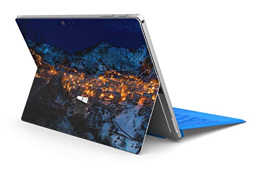 Skins4u Slim Premium Skin Klebeschutzfolie Tablet Schutzfolie Cover für Microsoft Surface Pro 7 Skins Aufkleber Snow Mountain von Skins4u