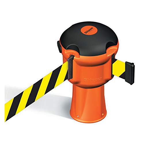 Orange Skipper Belt Barrier Unit with 9m Black & Yellow Tape by Skipper von Skipper