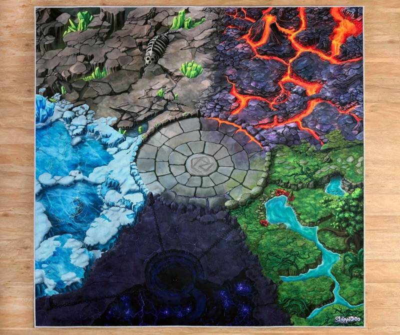 SkippiDoo Kinderteppich Spielteppich Kinderteppich Fantasy World für z.B. Schleich® Eldrador®, Für z.B. Schleich® Eldrador® Figuren passend von SkippiDoo